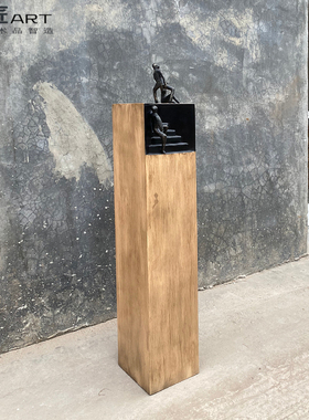 复古做旧仿木纹会所庭院装饰品