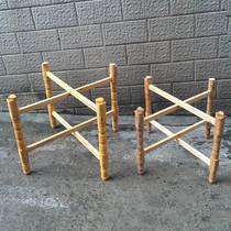 Solid Wood Large Round Table Folding Table Shelf Square Table Dining Table Tripod Miscellaneous Wood Convenient Folding Table Legs Bracket Table