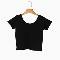 Pregnancy J Woman Photo Writing True Yoga Clothes Running T-Shirt Sport Blouse Women Short Sleeves Expats Slim Reveal Navel Sexy Pure Cotton