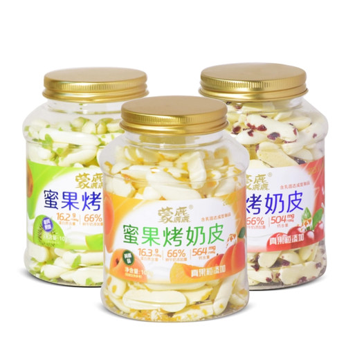 蒙麤蜜果烤奶皮内蒙古特产高钙鲜奶烤奶片奶条子零食休闲小吃食品 - 图3