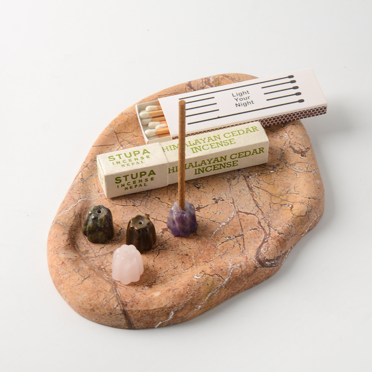 oakliving香插香座北欧风高级轻奢天然水晶摆件装饰香薰底座礼物,淘宝优惠券,粉丝福利购,淘宝优惠卷