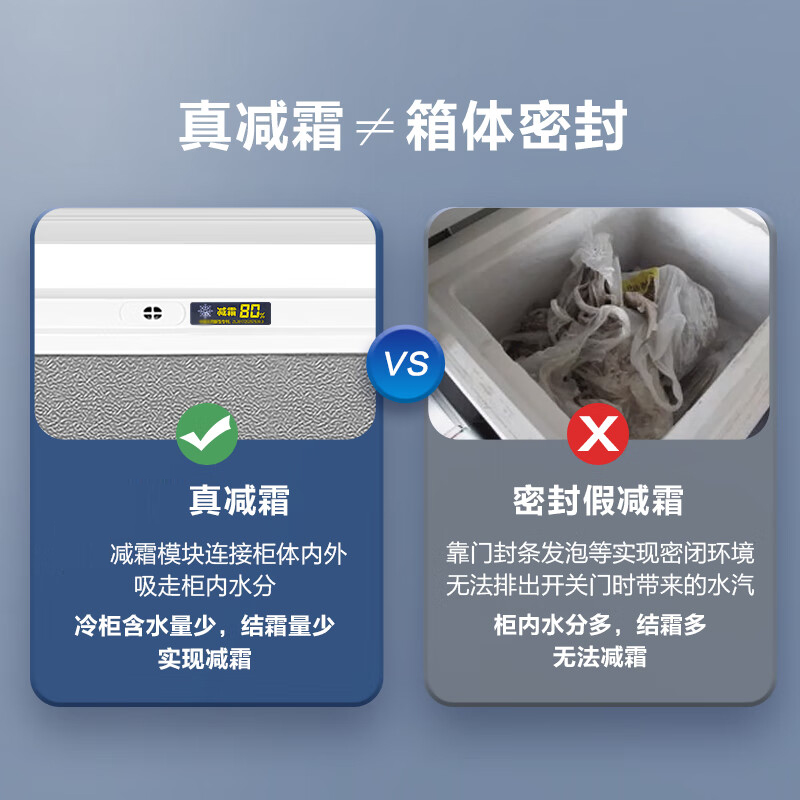 海尔冰柜家用商用大容量超低温速冻卧式冷藏冷冻柜369升冷柜 - 图1