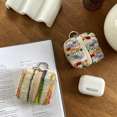 复古简约蓝牙耳机包迷你零钱收纳小包个性小巧包包挂件便携随身包 - 图2