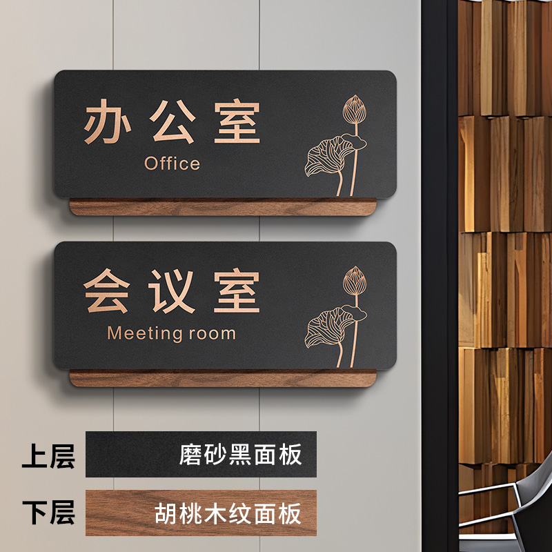 亚克力办公室门牌标识牌定制总经理财务会议室部门科室房间门口指示贴标牌公司工厂仓库生产车间标牌标志牌子 - 图0