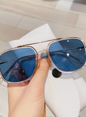 太阳墨镜女新款镜防紫外线高级大2022时尚网红感潮显瘦脸框ins双