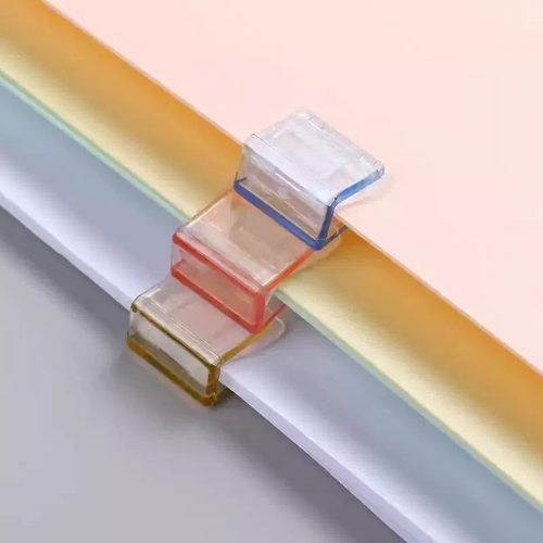 透明推推夹推夹器试卷收纳无痕装订办公文件文具固定小夹子燕尾夹 - 图2