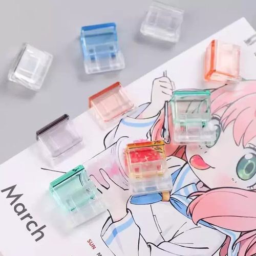 透明推推夹推夹器试卷收纳无痕装订办公文件文具固定小夹子燕尾夹 - 图1