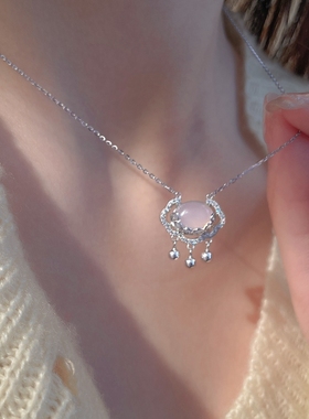 如意平安锁镀银祥云福锁项链女中国风小众设计感ins锁骨链送礼