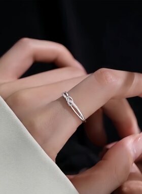 999纯银戒指可调节大小可碰水