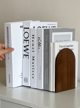 家用实木桌面书立仿真书假书学生学校书本收纳书柜收纳架摆件装饰