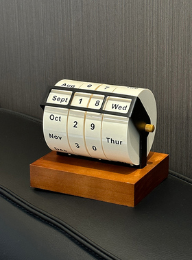 新款日历转轮万年历2025大号创意旋转办公桌面摆件台历日历装饰品