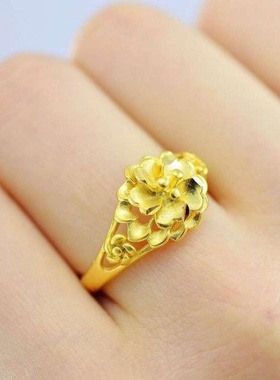 正品纯真时尚风送礼送妈妈金戒指