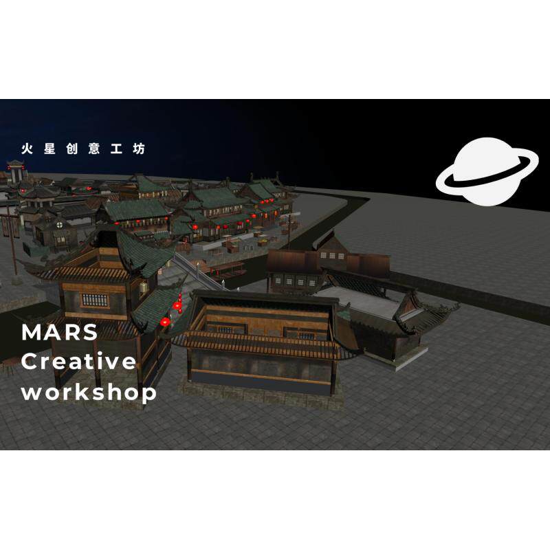 古代古风城市建筑石模型3d素材blender/c4d/maya/3dmax/zbrush/su - 图2