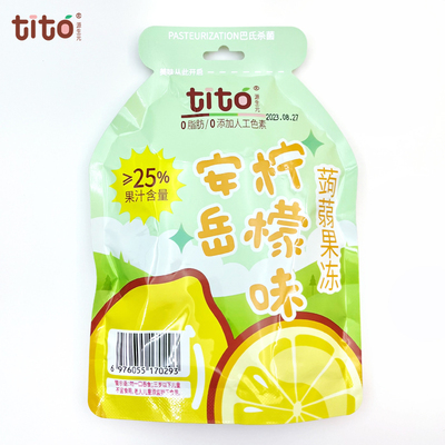 tito可吸果汁蒟蒻果冻儿童口袋零食口味布丁柠檬葡萄百香果蓝莓味