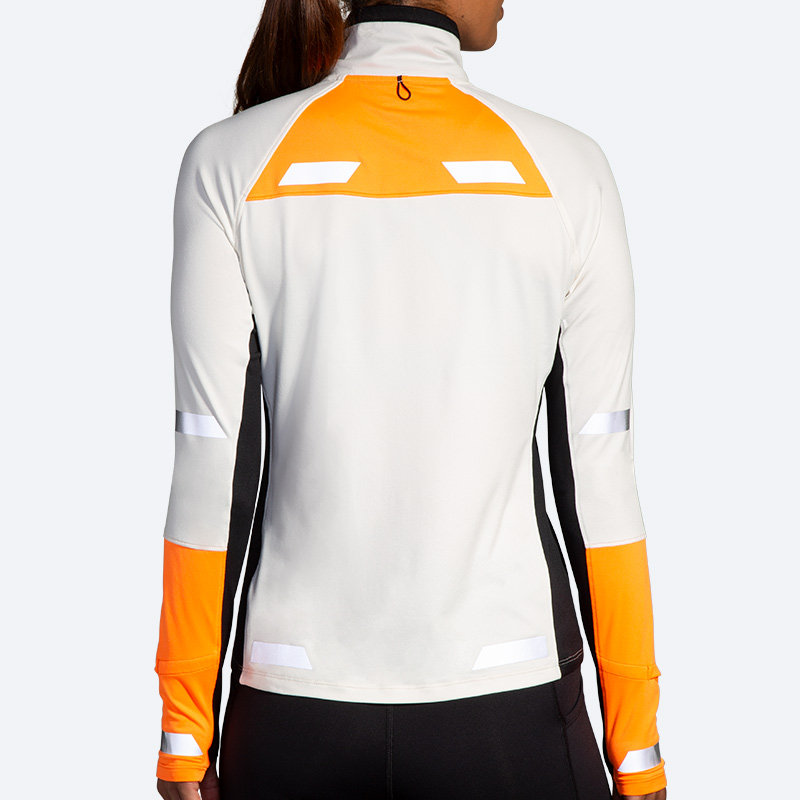 BROOKS布鲁克斯跑步吸湿排汗运动上衣女T恤半拉链套头反光,淘宝优惠券,粉丝福利购,淘宝优惠卷