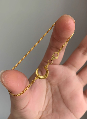 古巴链月牙手链女轻奢小众精致