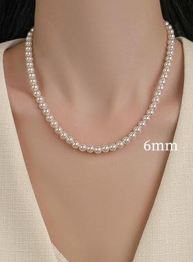 小米珠仿珍珠项链女颈链轻奢小众