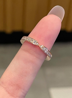 满天星素圈戒指女小众设计指环