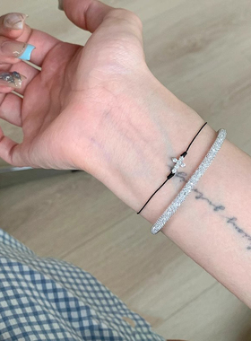 细闪满天星钱袋子手链女叠戴手串