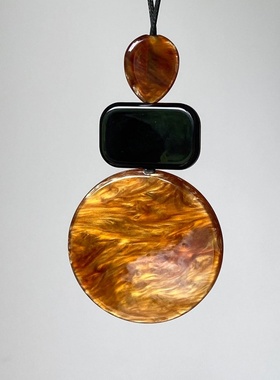 几何圆片项链女款2025新款毛衣链