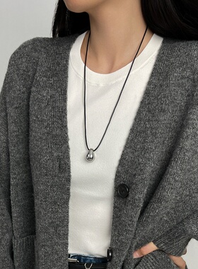 金属光面水滴项链女款配饰毛衣链