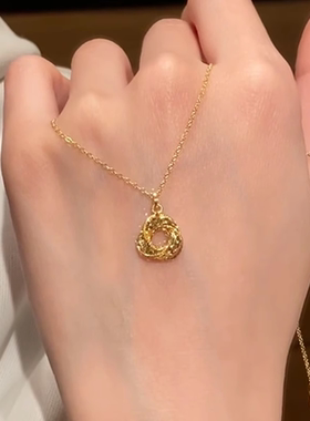 碎碎冰莫比乌斯项链女轻奢锁骨链