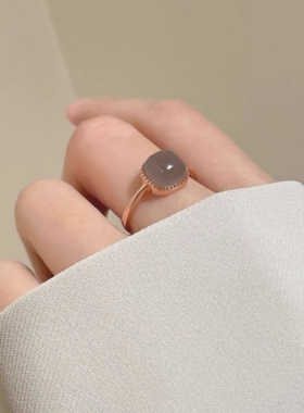 和田玉方糖戒指女小众设计新中式