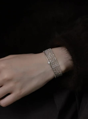 镂空菱格蕾丝手链女轻奢小众精致