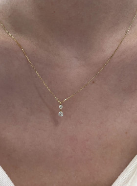 超闪金色mini极细项链气质锁骨链