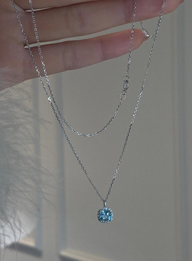 小方糖项链女款2025新款锁骨颈链