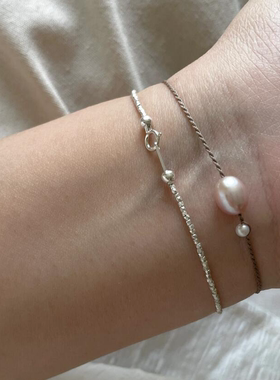 椭圆仿珍珠手链女款2025新款手绳