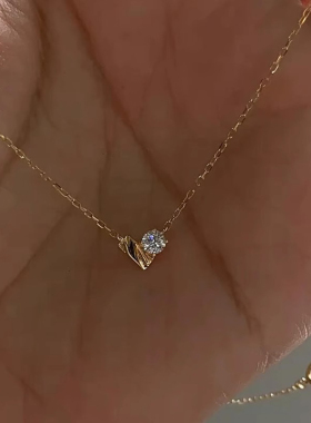 微镶仿钻吊坠项链高级感轻奢小众