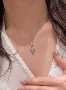 超闪羽毛项链女高级感轻奢小众