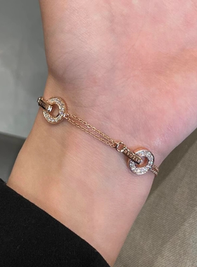 中古爆闪圆圈手链女款小香风手饰