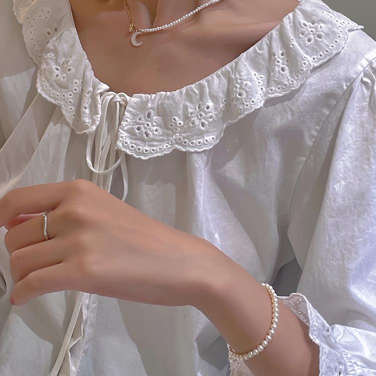 小米珠仿珍珠手链女轻奢小众精致2025新款叠戴高颜值手串闺蜜手饰 - 图0