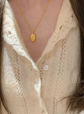 八芒星项链女款中古风贵气锁骨链