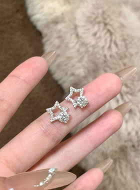 爆闪仿莫桑钻星星项链女2026新款