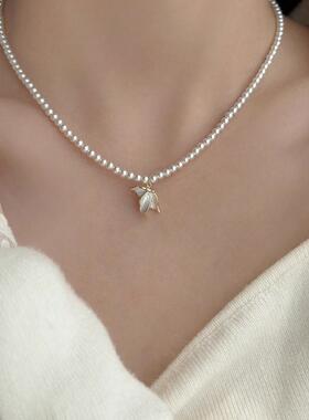 小米珠仿珍珠项链女2025新款爆款