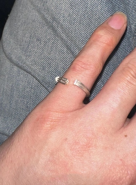 爆闪流星戒指女小众设计简约尾戒