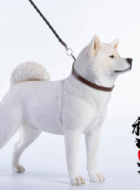 仿真秋田狗狗模型树脂可爱