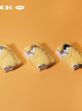 JXK small单身狗哈士奇动物可爱创意卡通宠物犬冰箱贴模型摆件