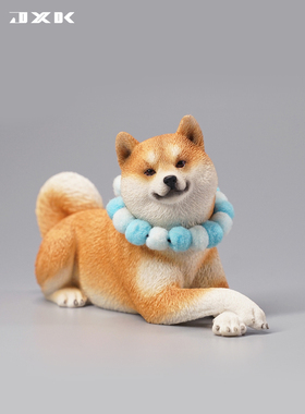 jxk卧姿柴犬模型仿真动物手办爱