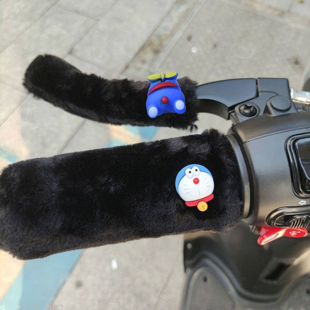 Electric rider handlebar cover, warm and plush, cute and universal