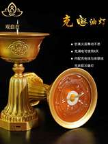 Light burning Home Eight Auspicious Rechargeable Ghee Lamp Long light Smoeless Led Electronic home Desktop Decorative Pendulum