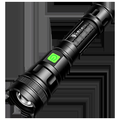 正品新款M11跨境铝手电筒伸缩充电便携变焦强光远射灯户外 - 图0