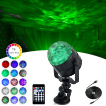 Starry Sky Projection Lamp Arctic Light Projector 15 Color USB Led Ocean Flame Water Ripple Atmosphere Little Nightlight