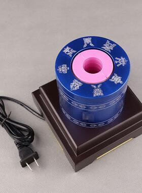 手摇电动底座家居民族风用品室内办公玄关桌面转筒底座摆件