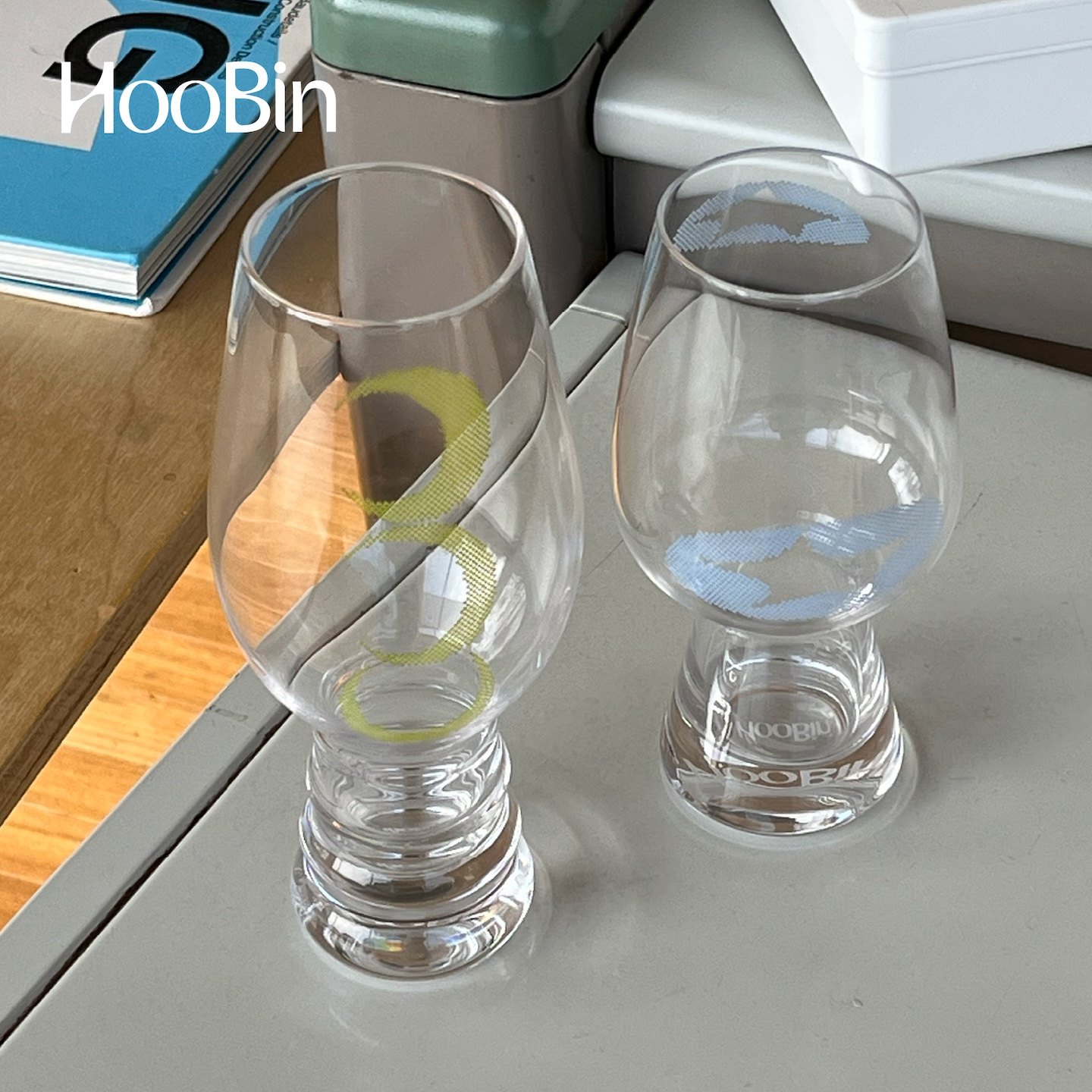 HooBin 星月酒杯套装 透明高脚杯花器 喇叭花像素图案 啤酒杯套装,淘宝优惠券,粉丝福利购,淘宝优惠卷