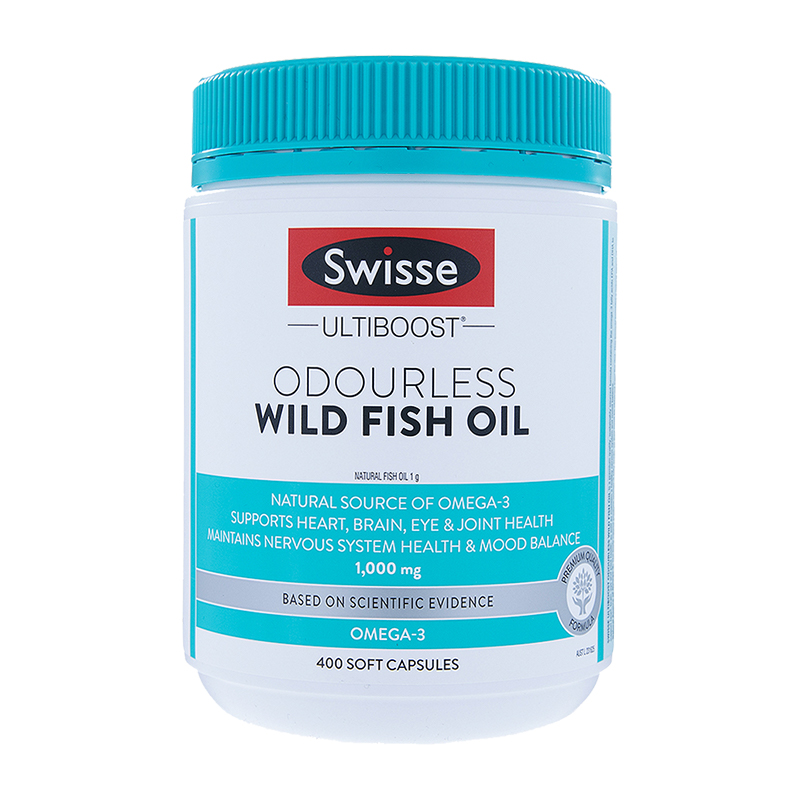 澳洲swisse无腥味深海野生鱼油软胶囊omega3鱼肝油成人DHA中老年