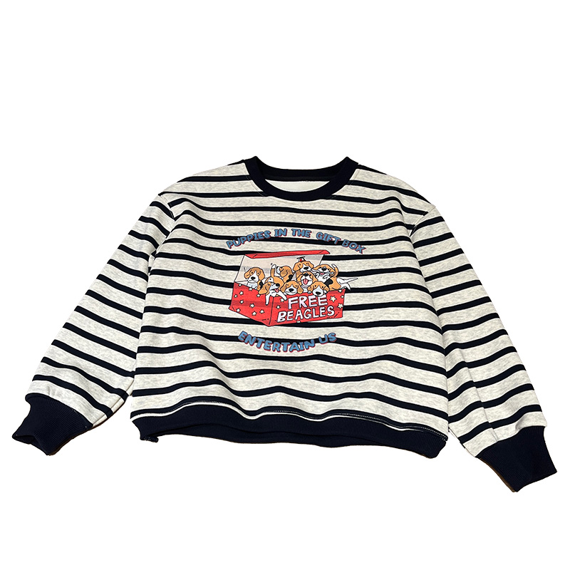 女孩秋冬季6-12-15岁加绒加厚卡通卫衣女童中大童衣服韩版童装潮 - 图3